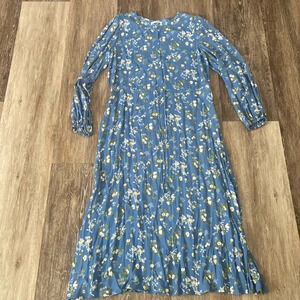 REFORMATION Lisse Midi Dress Avery Blue Floral Print Size 10 NEW